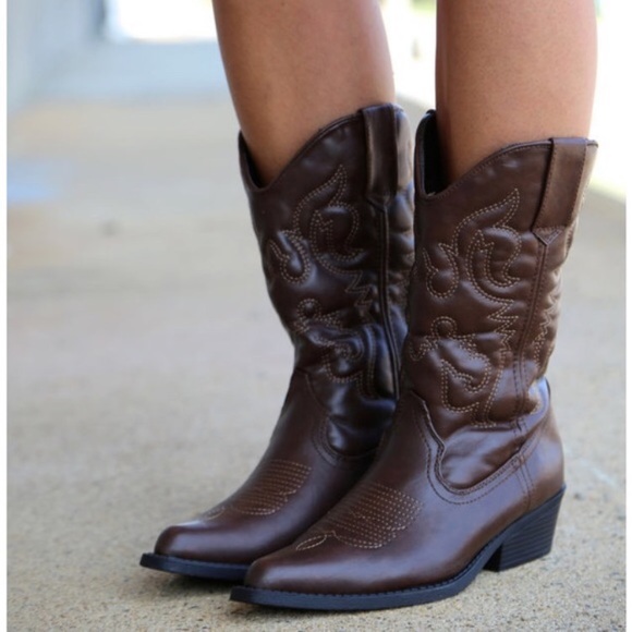 Madden Girl Shoes - Madden girl cowgirl western brown boots